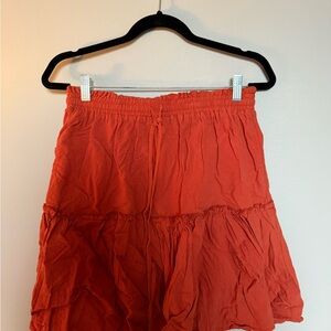 Flowy bohemian orange red skirt